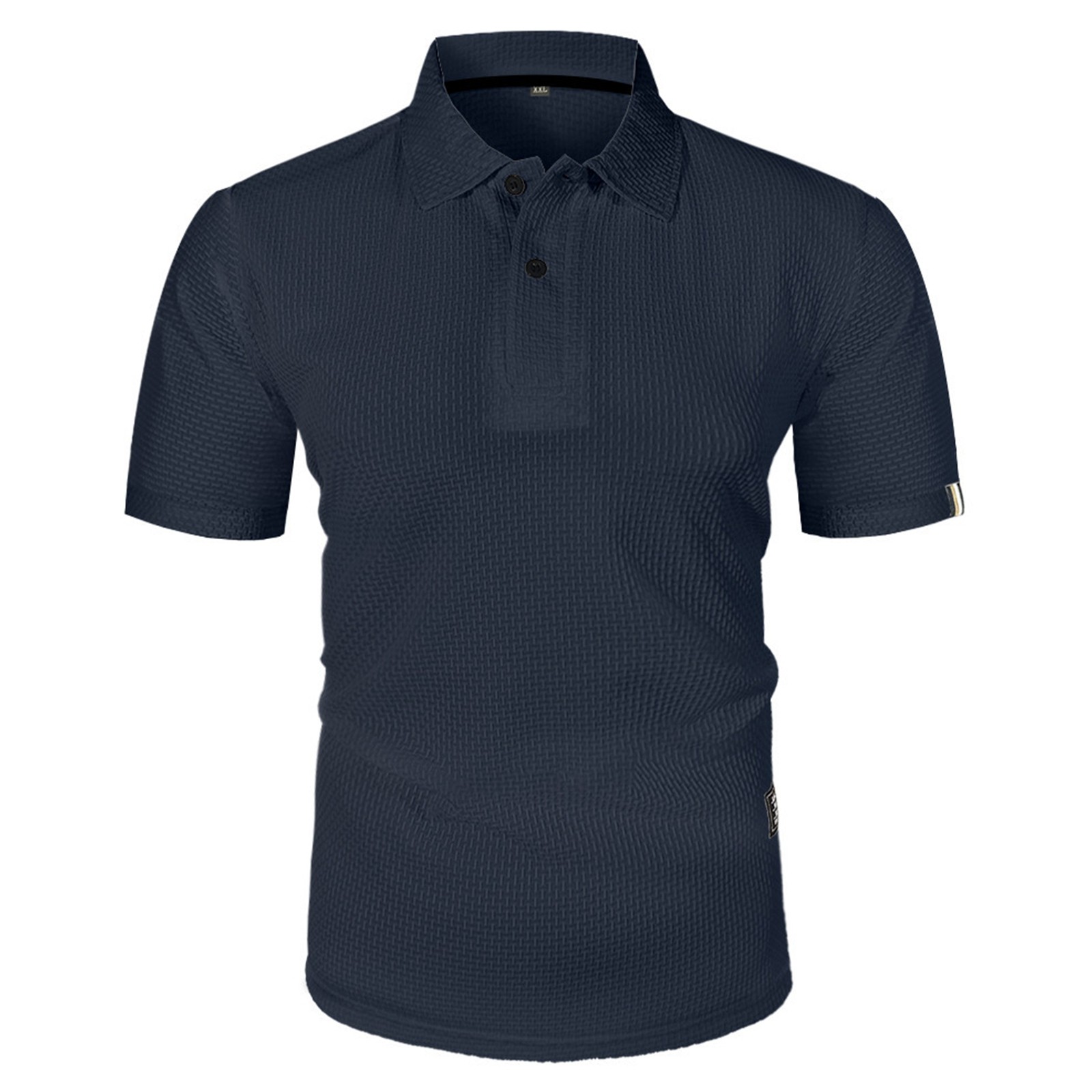 Camiseta informal de manga corta y color liso para hombre - Tejido ligero y transpirable - Cuello clásico para ocasiones informales de verano